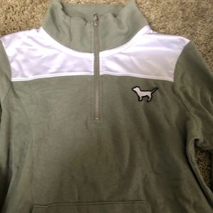 VS Pink Green Quarterzip